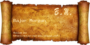 Bajor Morgan névjegykártya